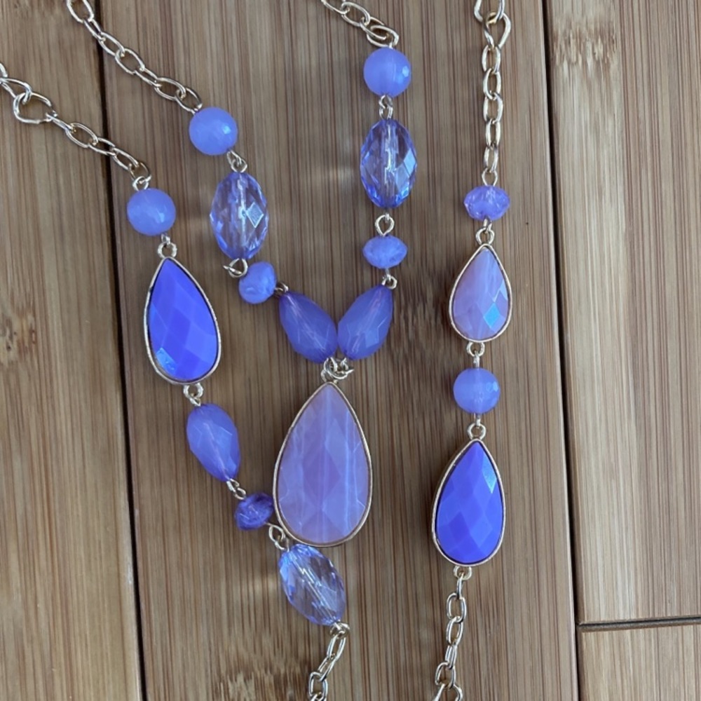 Purple statement necklace